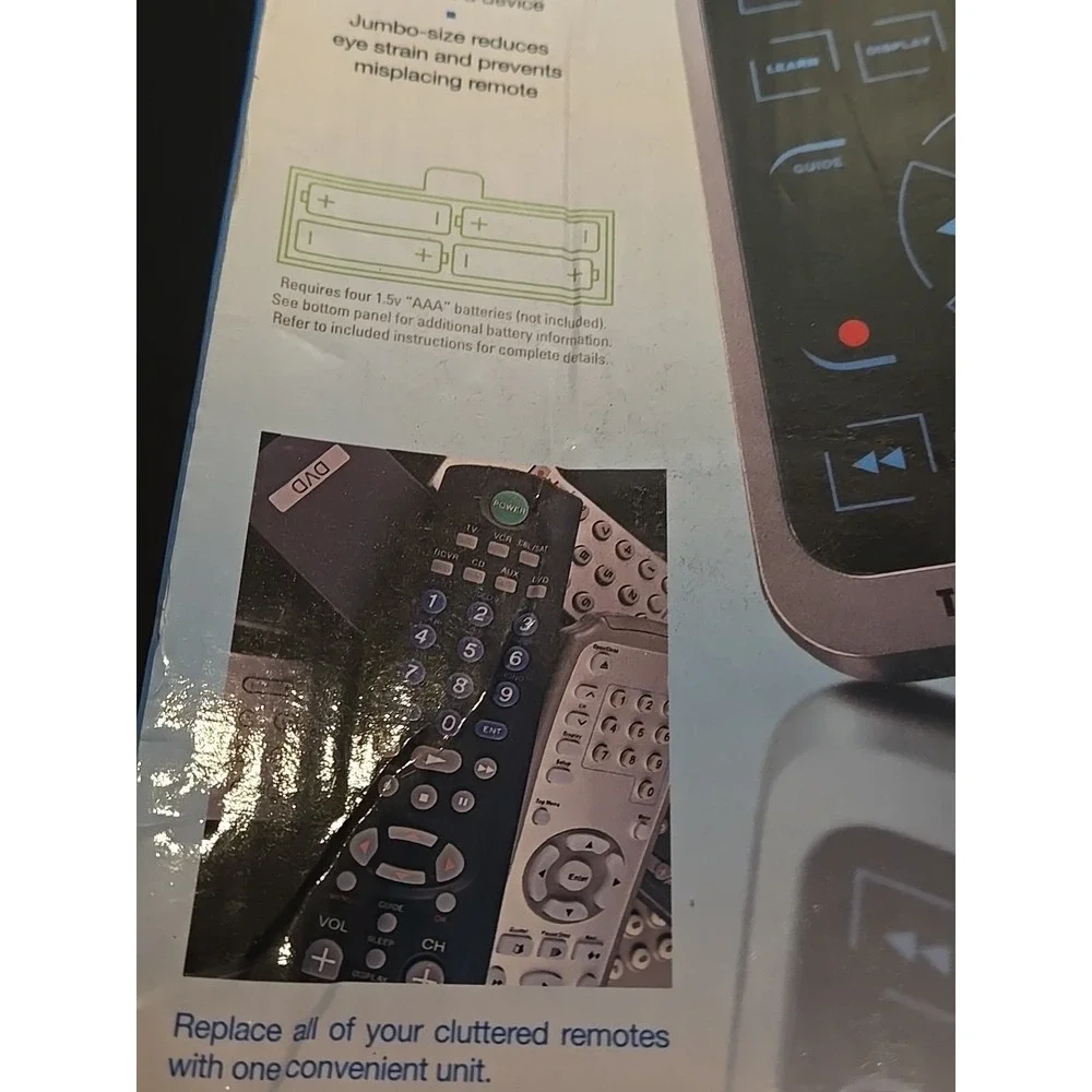 Jumbo Remote With Luminescent Touch Pad NEW‎ IN BOX Sharper Image Universal